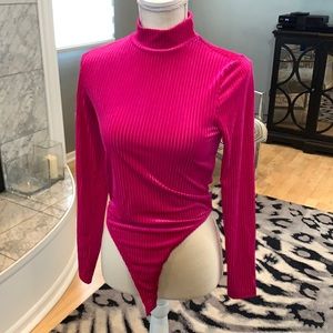 Forever 21 velvet like  bodysuit size medium